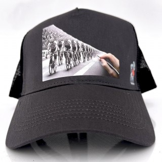 Gorra DIBUJANDO UNA PASIÓN - Gris/Negro